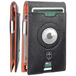 TRAVANDO AirTag* Wallet Mens Wallet with Money Clip Air , Orange